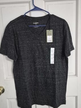 Goodfellow & Co Charcoal Heather Short Sleeve V-Neck Tee - Men's Medium